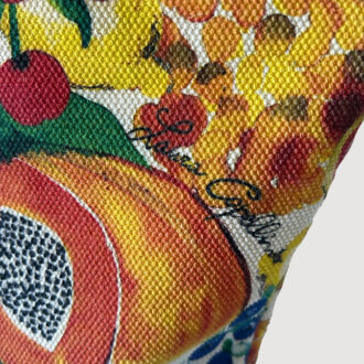 dettaglio tessuto cesto frutta